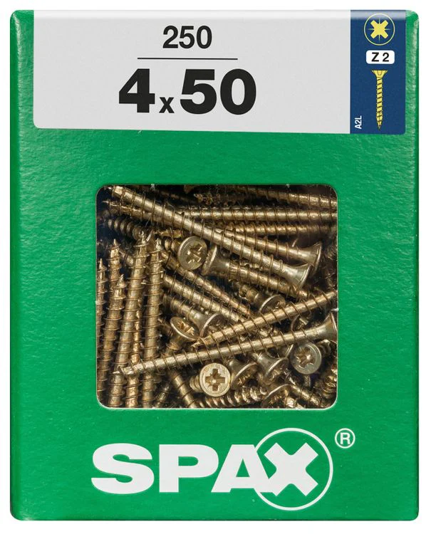 Spax schroef pozidrive verzinkt 4x50mm 250st - Image 3