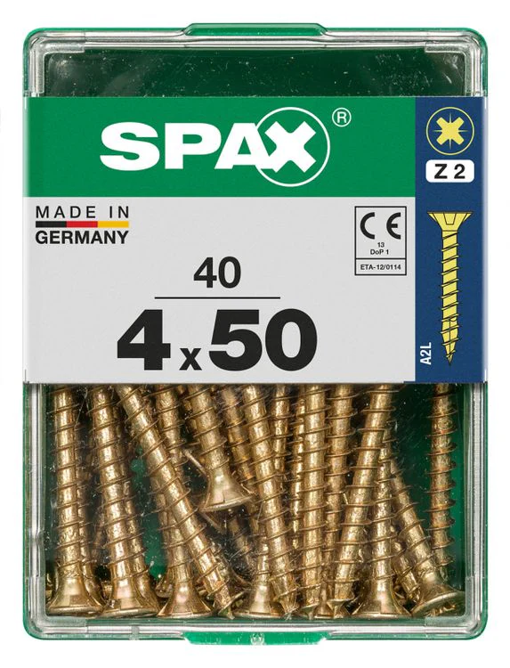 Spax schroef pozidrive verzinkt 4x50mm 40st - Image 3