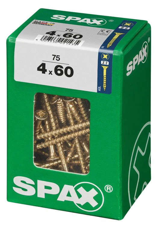 Spax schroef pozidrive verzinkt 4x60mm 75st - Image 2
