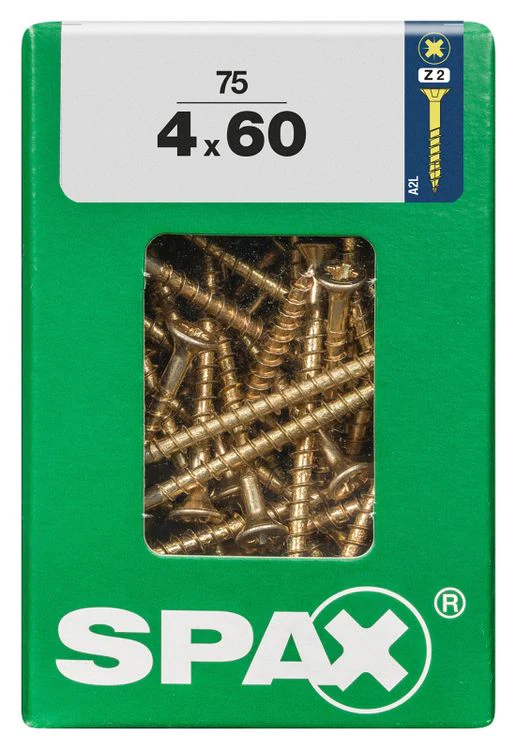 Spax schroef pozidrive verzinkt 4x60mm 75st - Image 3