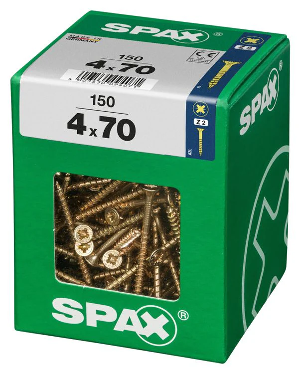 Spax schroef pozidrive verzinkt 4x70mm 150st - Image 2
