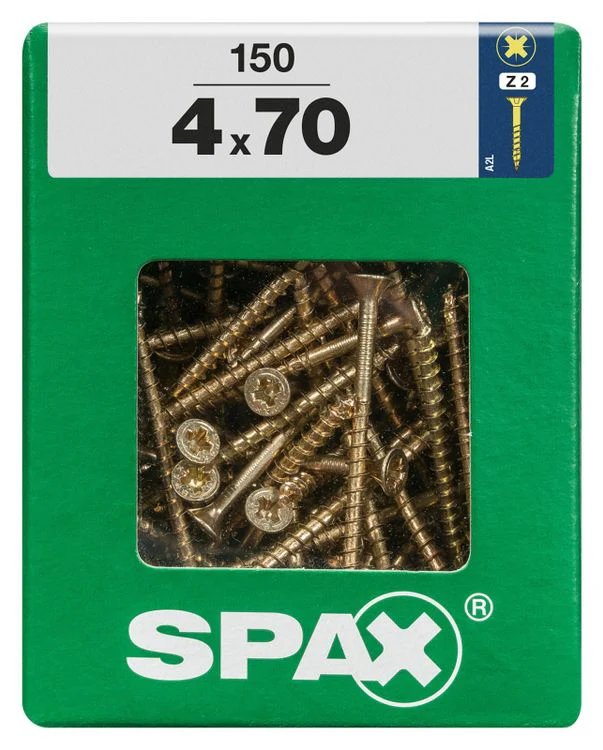 Spax schroef pozidrive verzinkt 4x70mm 150st - Image 3
