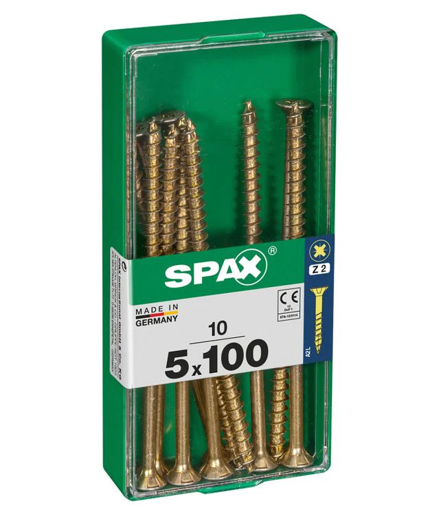 Spax schroef pozidrive verzinkt 5x100mm 10st