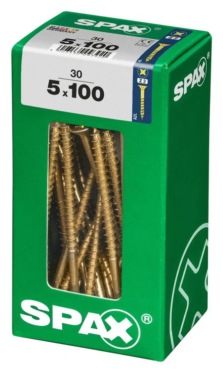 Spax schroef pozidrive verzinkt 5x100mm 30st - Image 2