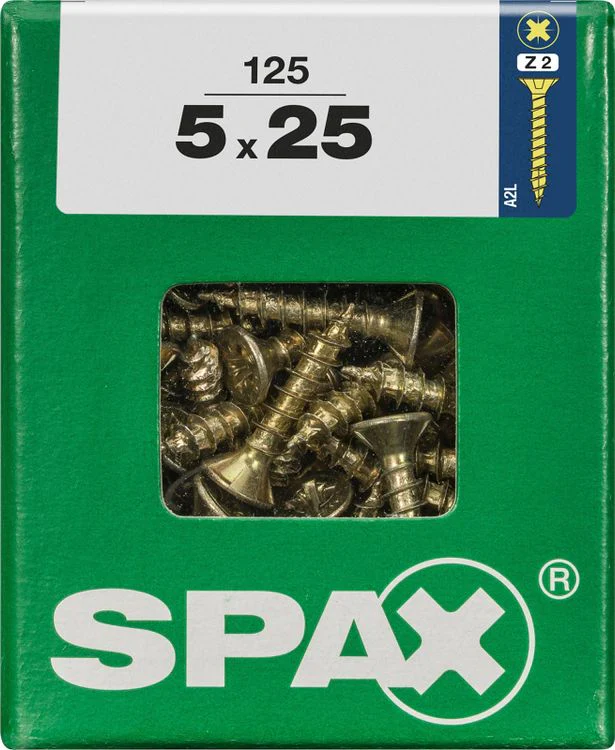 Spax schroef pozidrive verzinkt 5x25mm 125st - Image 3