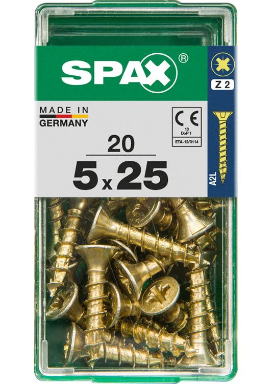 Spax schroef pozidrive verzinkt 5x25mm 20st - Image 3