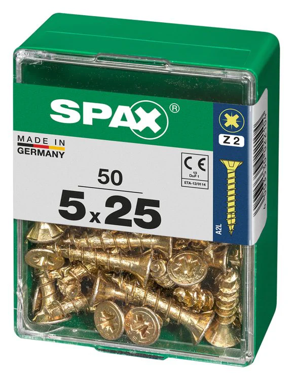 Spax schroef pozidrive verzinkt 5x25mm 50st - Image 2