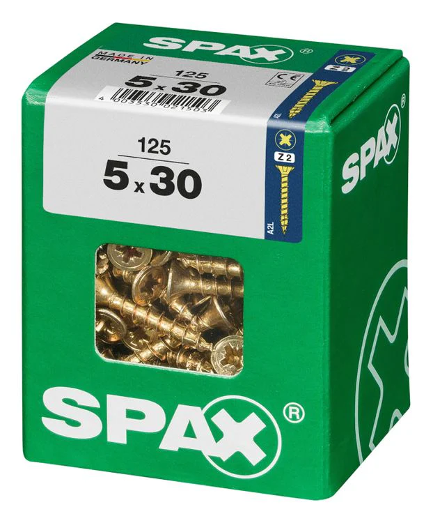 Spax schroef pozidrive verzinkt 5x30mm 125st - Image 2
