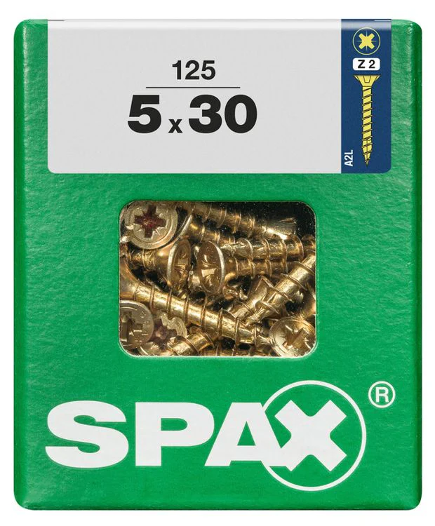 Spax schroef pozidrive verzinkt 5x30mm 125st - Image 3