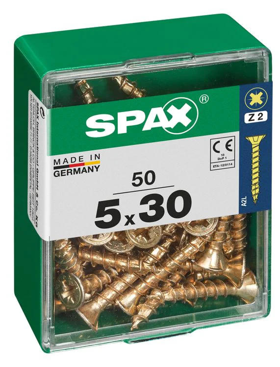 Spax schroef pozidrive verzinkt 5x30mm 50st - Image 2