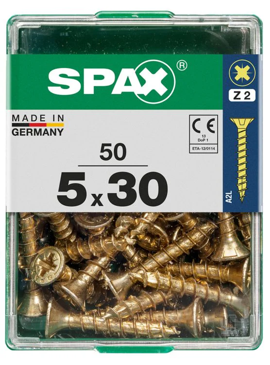 Spax schroef pozidrive verzinkt 5x30mm 50st - Image 3