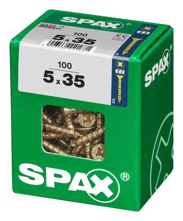 Spax schroef pozidrive verzinkt 5x35mm 100st - Image 2