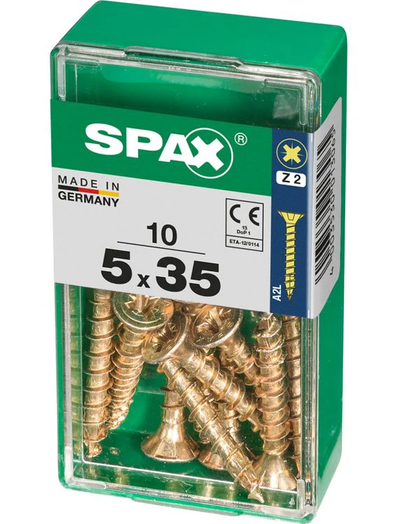 Spax schroef pozidrive verzinkt 5x35mm 10st - Image 2