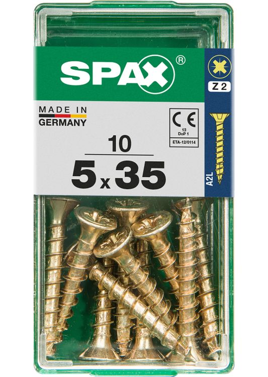 Spax schroef pozidrive verzinkt 5x35mm 10st - Image 3