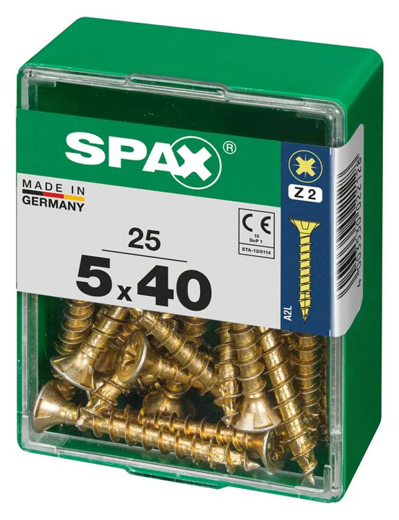 Spax schroef pozidrive verzinkt 5x40mm 25st - Image 2