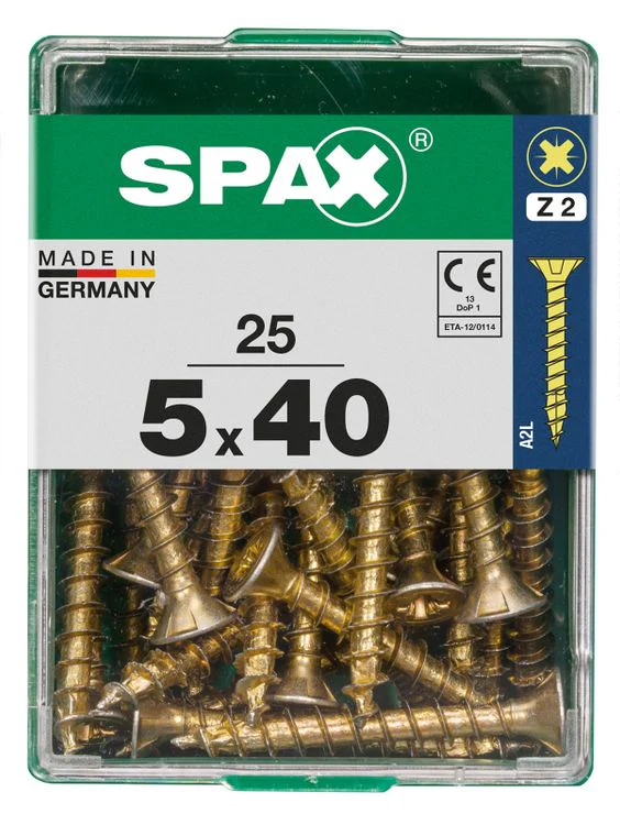 Spax schroef pozidrive verzinkt 5x40mm 25st - Image 3