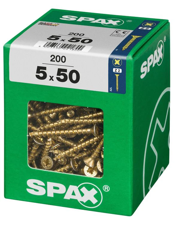 Spax schroef pozidrive verzinkt 5x50mm 200st - Image 2