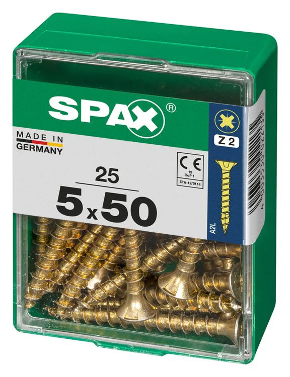 Spax schroef pozidrive verzinkt 5x50mm 25st - Image 2