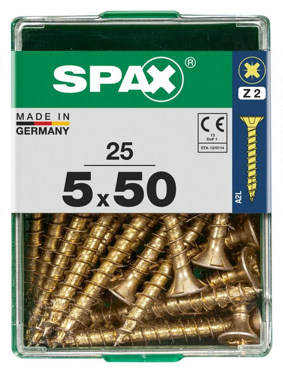 Spax schroef pozidrive verzinkt 5x50mm 25st - Image 3