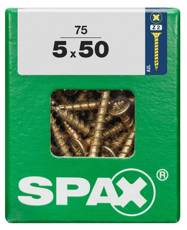 Spax schroef pozidrive verzinkt 5x50mm 75st - Image 2