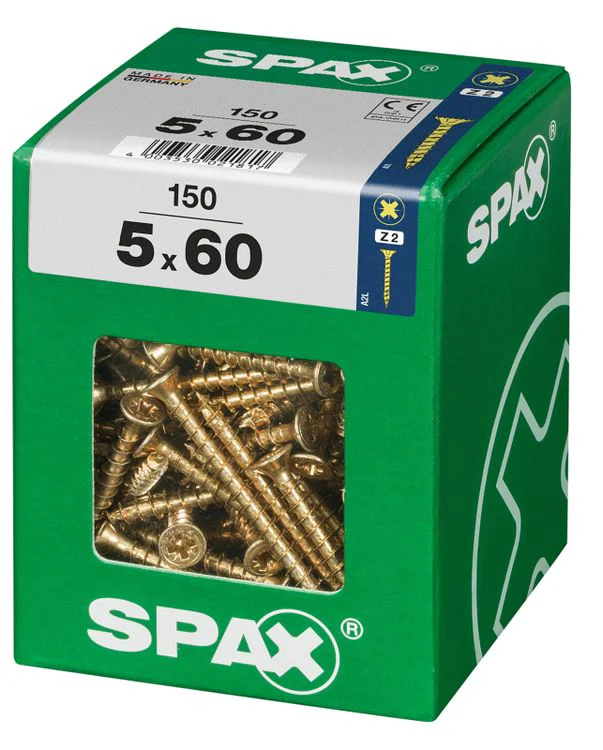 Spax schroef pozidrive verzinkt 5x60mm 150st - Image 3