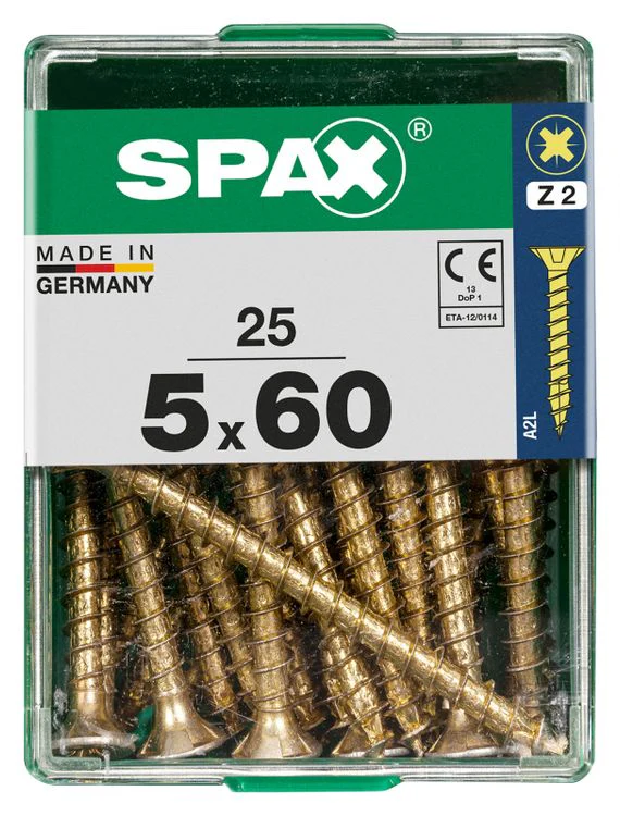 Spax schroef pozidrive verzinkt 5x60mm 25st - Image 3