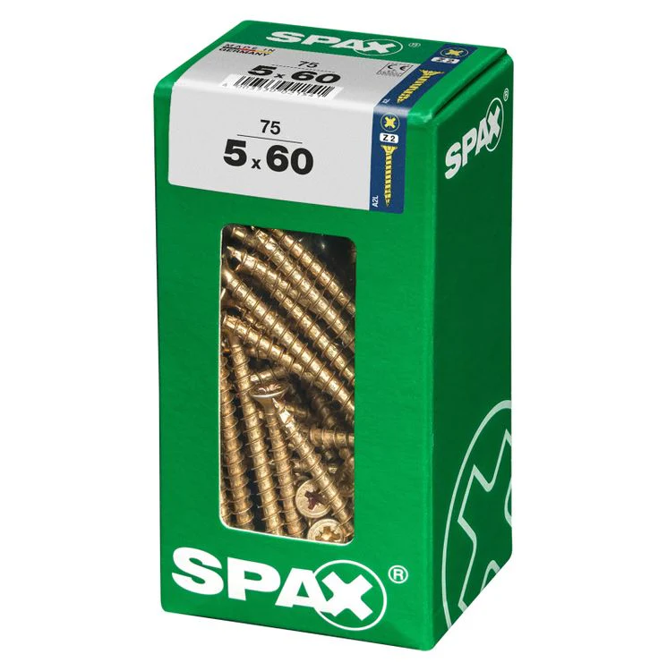 Spax schroef pozidrive verzinkt 5x60mm 75st - Image 2
