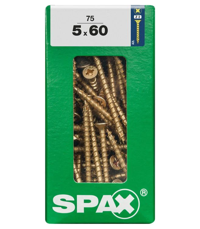 Spax schroef pozidrive verzinkt 5x60mm 75st - Image 3