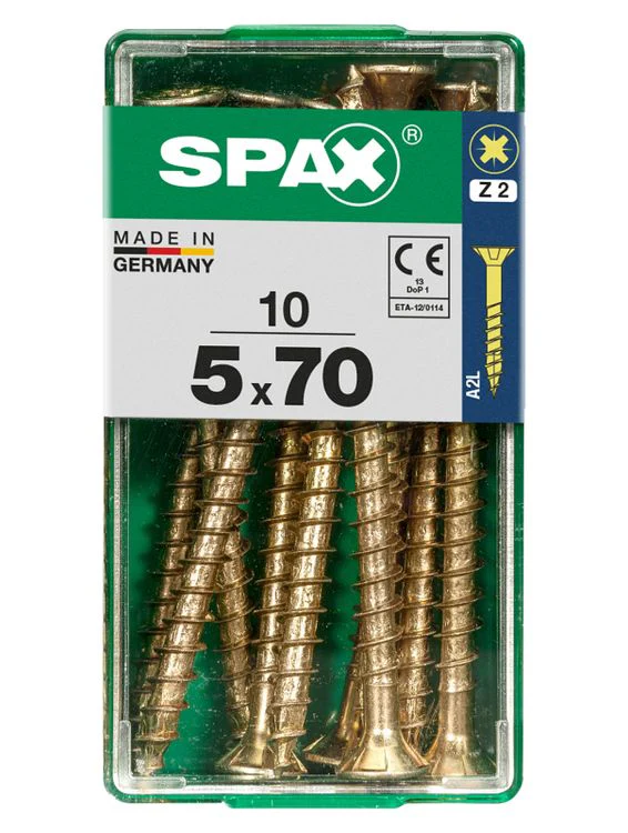 Spax schroef pozidrive verzinkt 5x70mm 10st - Image 3