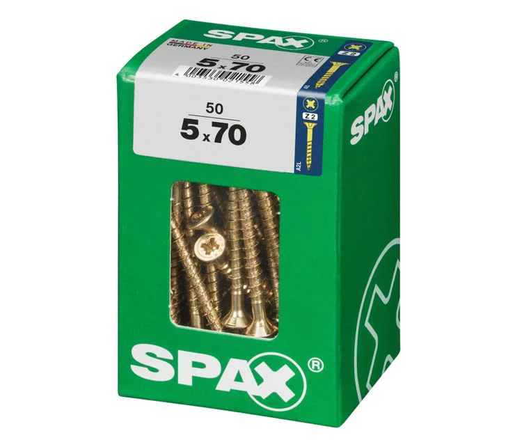 Spax schroef pozidrive verzinkt 5x70mm 50st - Image 2
