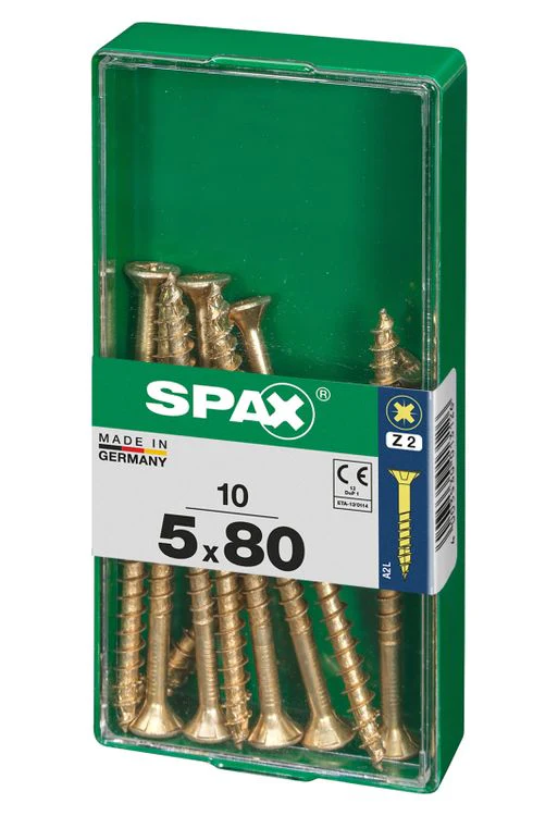 Spax schroef pozidrive verzinkt 5x80mm 10st - Image 2