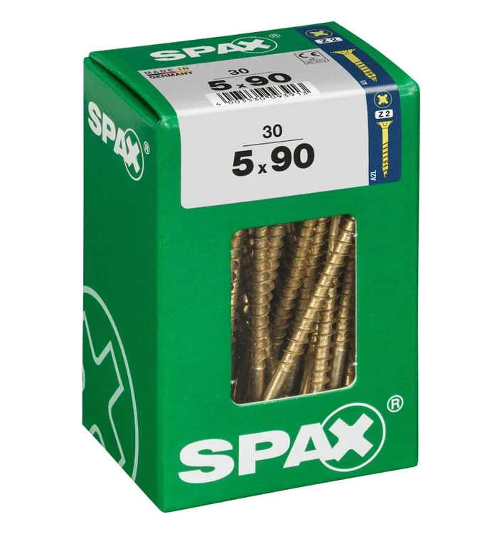 Spax schroef pozidrive verzinkt 5x90mm 30st - Image 2
