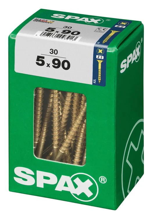 Spax schroef pozidrive verzinkt 5x90mm 30st - Image 3