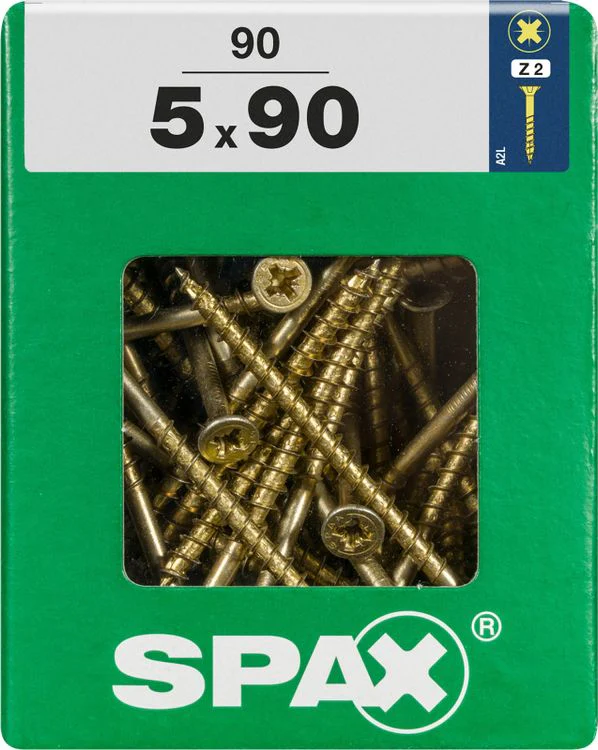 Spax schroef pozidrive verzinkt 5x90mm 90st - Image 3