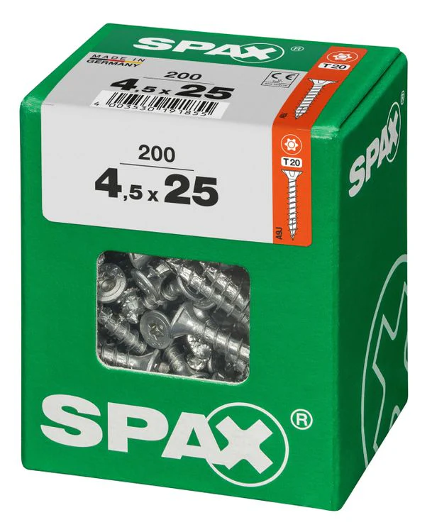 Spax schroef T-star plus verzonken kop 4,5x25mm 200st - Image 2