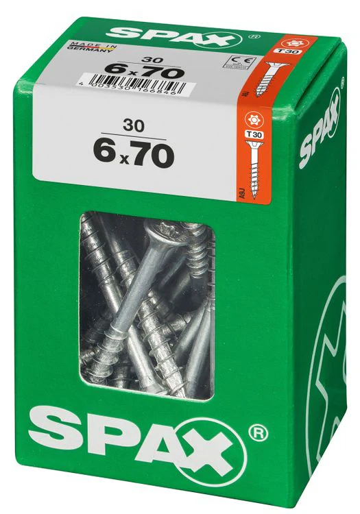 Spax schroef T-star plus verzonken kop 6x70mm 30st - Image 2