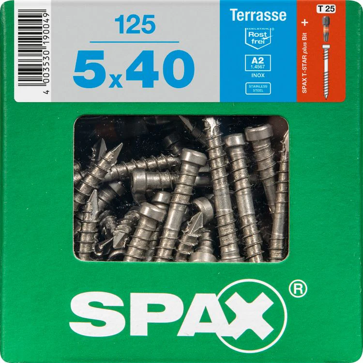 Spax Terrasse terrasschroef T-star plus cilinderkop 5x40mm 125st - Image 3