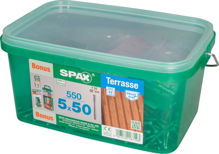 Spax Terrasse terrasschroef T-star plus cilinderkop 5x50mm 550st - Image 2