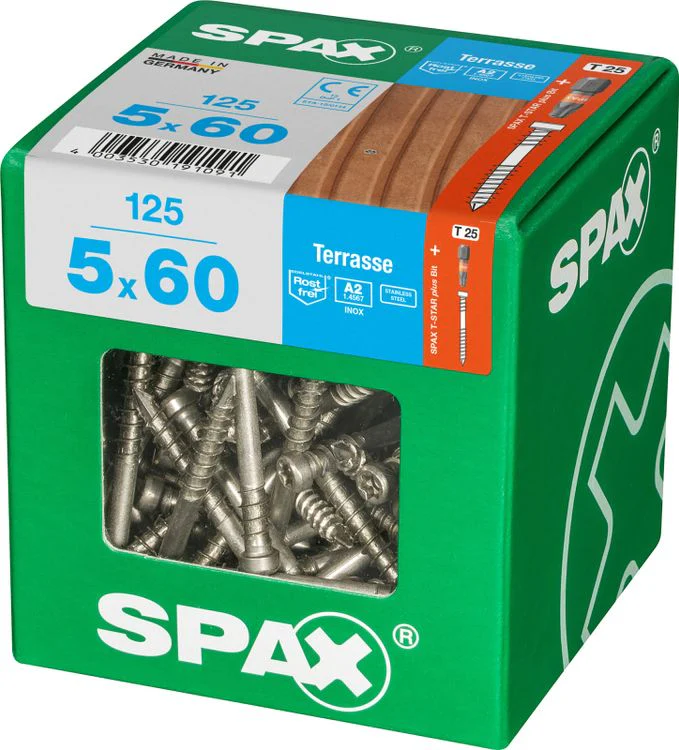 Spax Terrasse terrasschroef T-star plus cilinderkop 5x60mm 125st - Image 2
