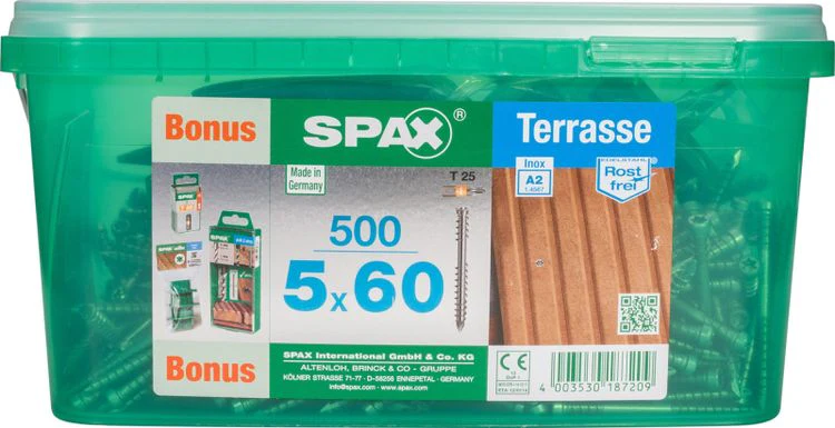 Spax Terrasse terrasschroef T-star plus cilinderkop 5x60mm 500st - Image 3