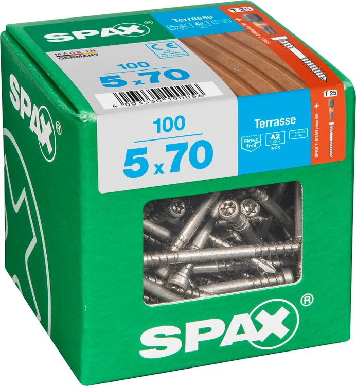 Spax Terrasse terrasschroef T-star plus cilinderkop 5x70mm 100st - Image 2