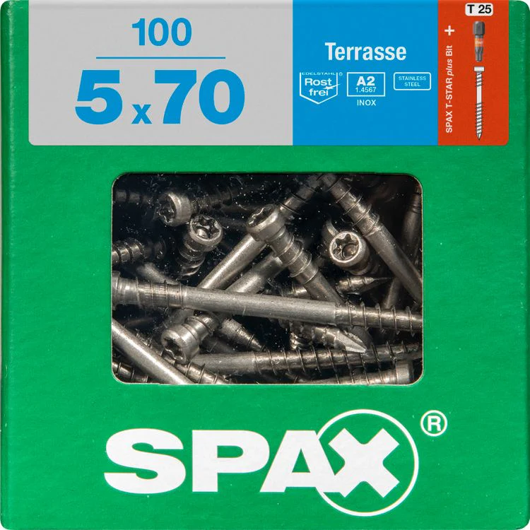 Spax Terrasse terrasschroef T-star plus cilinderkop 5x70mm 100st - Image 3