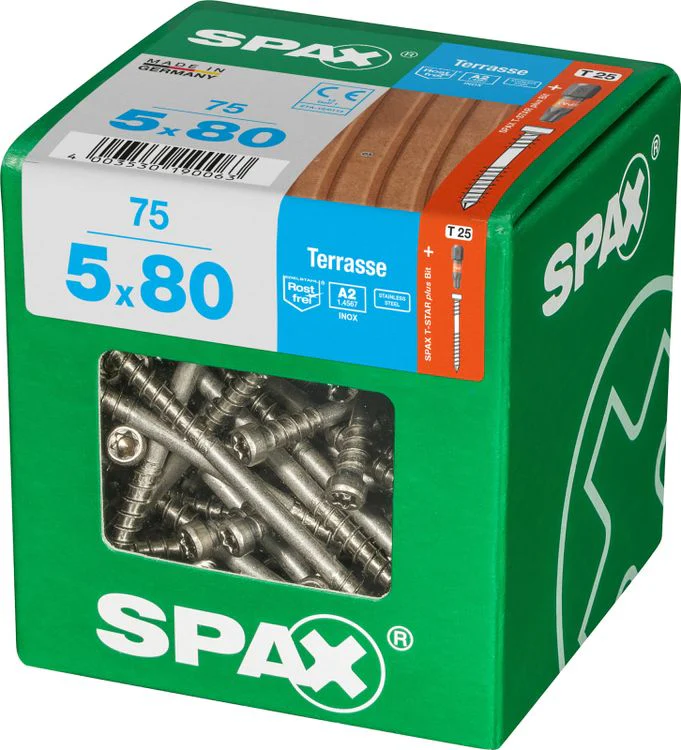 Spax Terrasse terrasschroef T-star plus cilinderkop 5x80mm 75st - Image 2