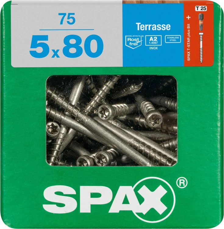 Spax Terrasse terrasschroef T-star plus cilinderkop 5x80mm 75st - Image 3