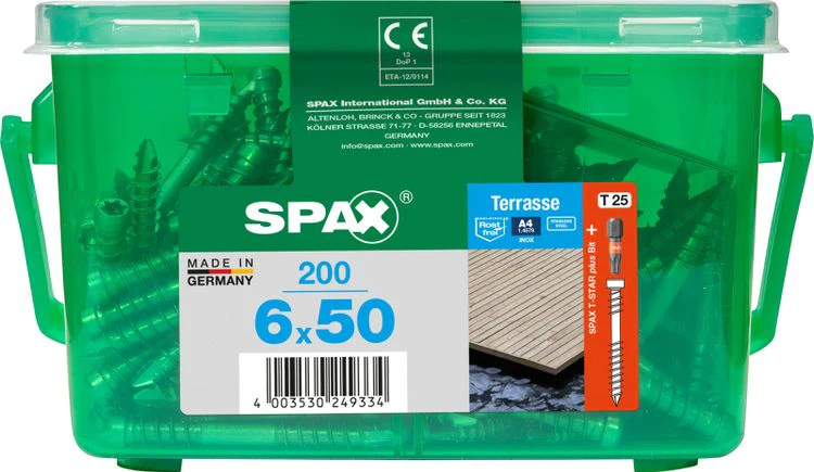 Spax Terrasse terrasschroef T-star plus cilinderkop 6x50mm 200st - Image 3