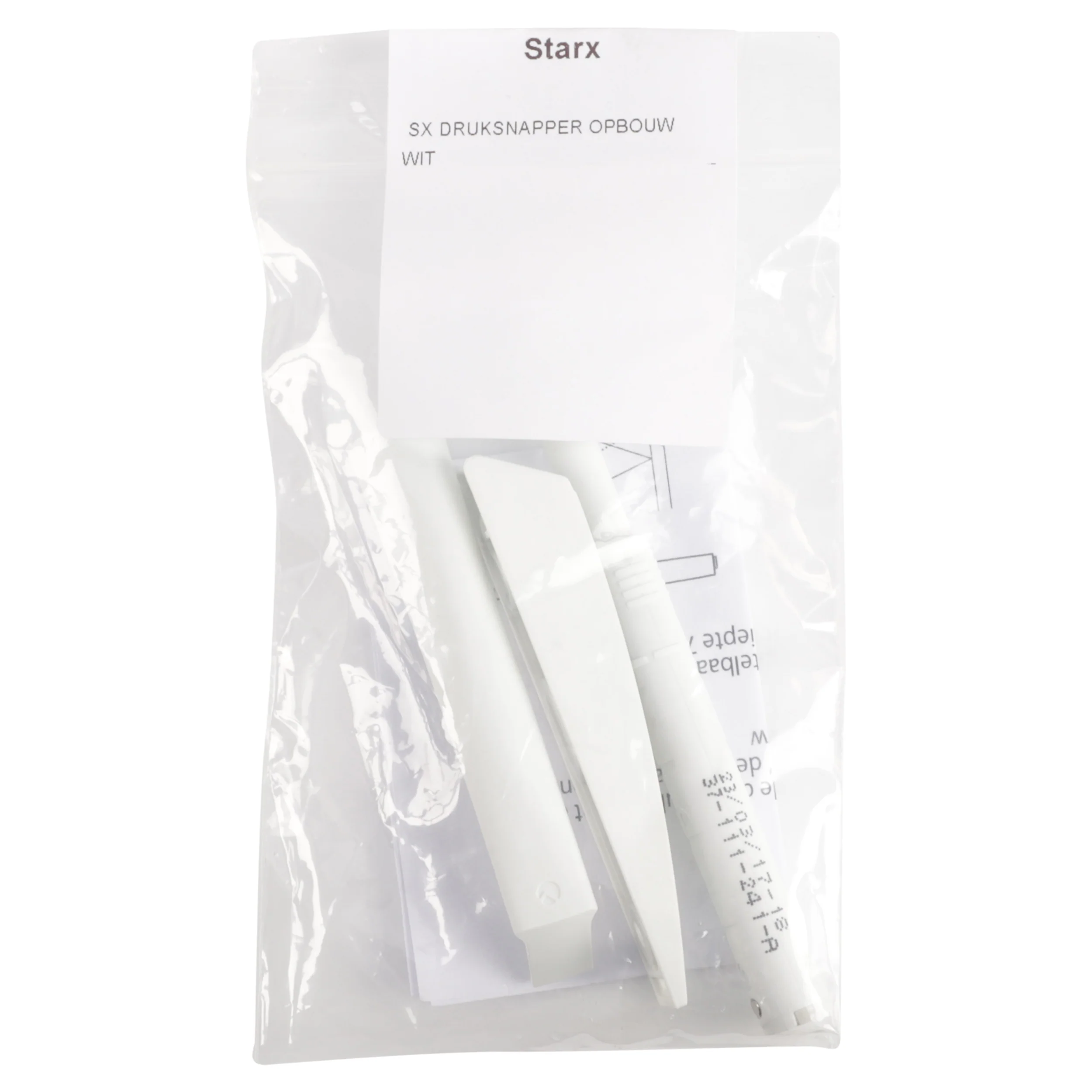 Starx opbouw druksnapper wit 13x8x1,5cm - Image 4