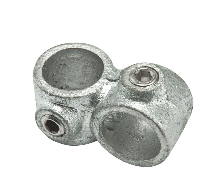 Steigerbuis koppeling kruisverbinding gegalvaniseerd zilver ⌀28mm