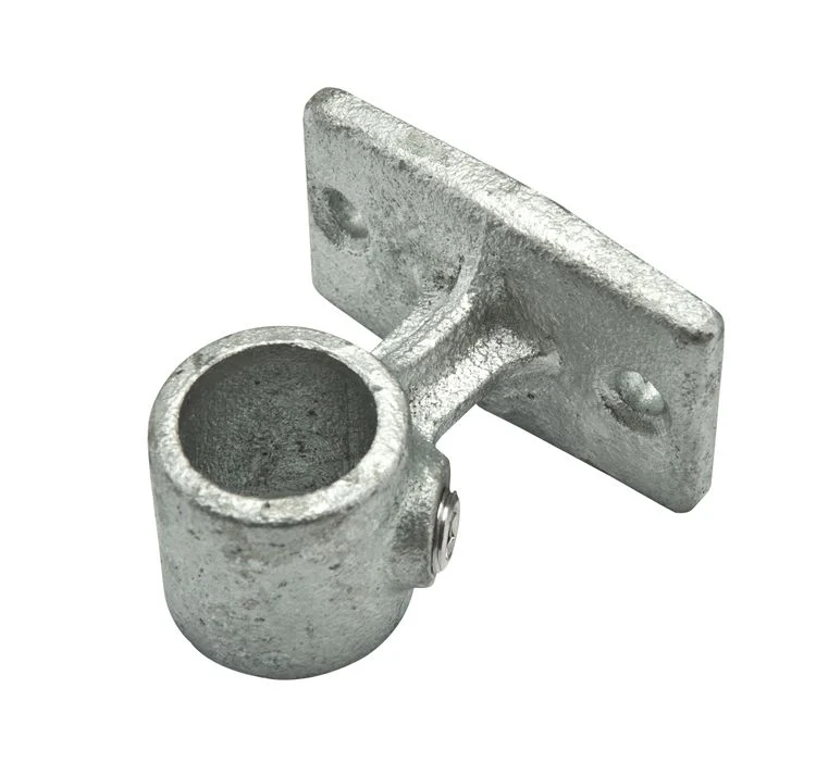 Steigerbuis koppeling wandbevestiging gegalvaniseerd zilver ⌀28mm