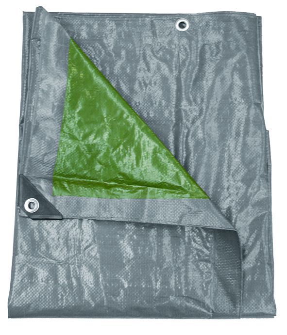 Talen afdekzeil grijs, groen 6x10m