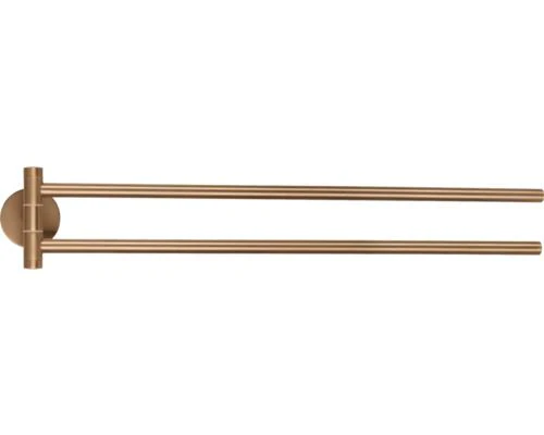 Tesa Moon handhoekhouder stainless steel dubbel brons